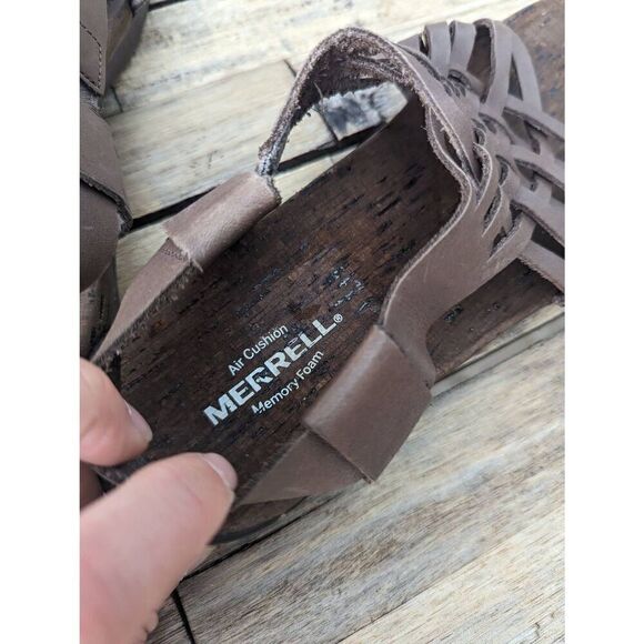 Merrell District Mahana‎ Sandals women's size 8 brown criss cross strappy ankle - Picture 5 of 9